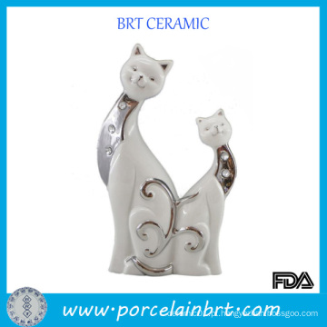 Promoção forma gato cerâmica decoração do casamento para Giftware